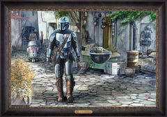 The Mandalorian™ - A Welcome Sight Wall Art by Thomas Kinkade Studios Estate Edition Canvas 24" x 36" Cabernet