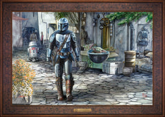 The Mandalorian™ - A Welcome Sight Wall Art by Thomas Kinkade Studios Estate Edition Canvas 24" x 36" Gallery Bronze