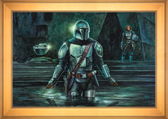 The Mandalorian™ - This is the Way Wall Art by Thomas Kinkade Studios Standard Number Canvas 24" x 36" Gallery Gold