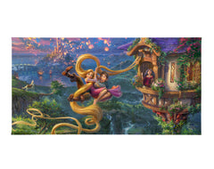 Disney Tangled Up In Love Wall Art by Thomas Kinkade Studios Canvas Gallery Wrap 16" x 31" Unframed