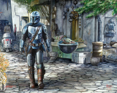 The Mandalorian™ - A Welcome Sight Wall Art by Thomas Kinkade Studios Canvas Gallery Wrap 24" x 30" Unframed