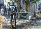 The Mandalorian™ - A Welcome Sight Wall Art by Thomas Kinkade Studios Canvas Gallery Wrap 10" x 14" Unframed
