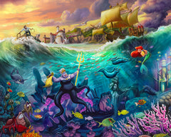 Disney Ursula Wall Art by Thomas Kinkade Studios Canvas Gallery Wrap 8" x 10" Unframed