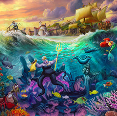 Disney Ursula Wall Art by Thomas Kinkade Studios Canvas Gallery Wrap 14" x 14" Unframed