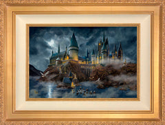 Harry Potter™ Hogwarts™ Castle Wall Art by Thomas Kinkade Studios Standard Number Canvas 12" x 18" Antique Gold