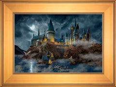 Harry Potter™ Hogwarts™ Castle Wall Art by Thomas Kinkade Studios Standard Number Canvas 12" x 18" Gallery Gold