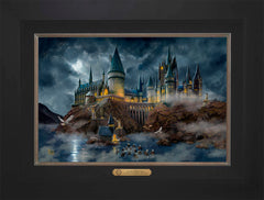 Harry Potter™ Hogwarts™ Castle Wall Art by Thomas Kinkade Studios Estate Edition Canvas 12" x 18" Modern Black