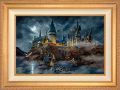 Harry Potter™ Hogwarts™ Castle Wall Art by Thomas Kinkade Studios Standard Number Canvas 18" x 27" Antique Gold