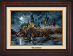 Harry Potter™ Hogwarts™ Castle Wall Art by Thomas Kinkade Studios Estate Edition Canvas 18" x 27" Gallery Burl