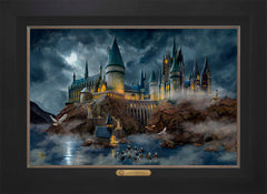 Harry Potter™ Hogwarts™ Castle Wall Art by Thomas Kinkade Studios Estate Edition Canvas 18" x 27" Modern Black