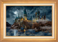 Harry Potter™ Hogwarts™ Castle Wall Art by Thomas Kinkade Studios Standard Number Canvas 24" x 36" Antique Gold