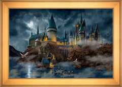 Harry Potter™ Hogwarts™ Castle Wall Art by Thomas Kinkade Studios Standard Number Canvas 24" x 36" Gallery Gold