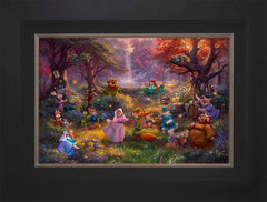 Disney Robin Hood Wall Art by Thomas Kinkade Studios Standard Number Canvas 12" x 18" Modern Black
