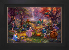 Disney Robin Hood Wall Art by Thomas Kinkade Studios Standard Number Canvas 18" x 27" Modern Black