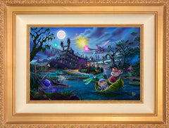 Disney The Rescuers Wall Art by Thomas Kinkade Studios Standard Number Canvas 12" x 18" Antique Gold