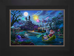 Disney The Rescuers Wall Art by Thomas Kinkade Studios Standard Number Canvas 12" x 18" Modern Black