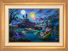 Disney The Rescuers Wall Art by Thomas Kinkade Studios Standard Number Canvas 18" x 27" Antique Gold