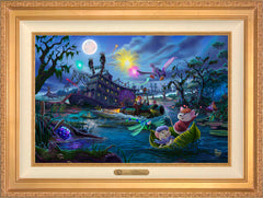 Disney The Rescuers Wall Art by Thomas Kinkade Studios Estate Edition Canvas 18" x 27" Antique Gold