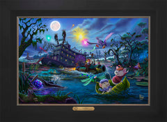 Disney The Rescuers Wall Art by Thomas Kinkade Studios Estate Edition Canvas 18" x 27" Modern Black