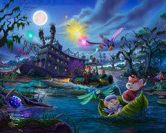 Disney The Rescuers Wall Art by Thomas Kinkade Studios Canvas Gallery Wrap 8" x 10" Unframed
