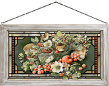 Holiday Abundance Framed Glass Art By Marjolein Bastin