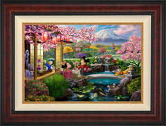 Disney Mickey and Minnie in Japan Wall Art by Thomas Kinkade Studios Standard Number Canvas 18" x 27" Gallery Burl