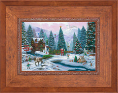 Christmas Tree Forest Wall Art by Zac Kinkade Standard Number Canvas 12" x 18" Rustic Andalucian