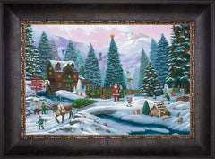 Christmas Tree Forest Wall Art by Zac Kinkade Standard Number Canvas 12" x 18" Cabernet