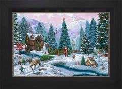 Christmas Tree Forest Wall Art by Zac Kinkade Standard Number Canvas 18" x 27" Modern Black