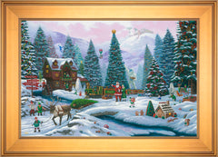 Christmas Tree Forest Wall Art by Zac Kinkade Standard Number Canvas 18" x 27" Gallery Gold