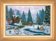 Christmas Tree Forest Wall Art by Zac Kinkade Standard Number Canvas 24" x 36" Antique Gold