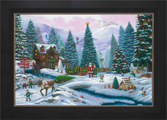 Christmas Tree Forest Wall Art by Zac Kinkade Standard Number Canvas 24" x 36" Modern Black