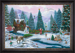 Christmas Tree Forest Wall Art by Zac Kinkade Standard Number Canvas 24" x 36" Cabernet