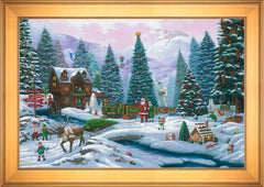 Christmas Tree Forest Wall Art by Zac Kinkade Standard Number Canvas 24" x 36" Gallery Gold