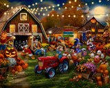 Disney Mickey and Minnie Pumpkin Festival Wall Art by Thomas Kinkade Studios Canvas Gallery Wrap 8" x 10" Unframed