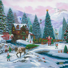 Christmas Tree Forest Wall Art by Zac Kinkade Canvas Gallery Wrap 14" x 14" Unframed
