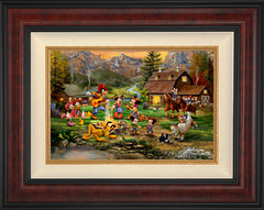 Disney Mickey and Minnie Rocky Mountain Round-Up Wall Art by Thomas Kinkade Studios Standard Number Canvas 12" x 18" Gallery Burl