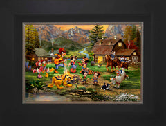 Disney Mickey and Minnie Rocky Mountain Round-Up Wall Art by Thomas Kinkade Studios Standard Number Canvas 12" x 18" Estate Bronze