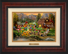 Disney Mickey and Minnie Rocky Mountain Round-Up Wall Art by Thomas Kinkade Studios Estate Edition Canvas 12" x 18" Gallery Burl