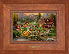 Disney Mickey and Minnie Rocky Mountain Round-Up Wall Art by Thomas Kinkade Studios Estate Edition Canvas 12" x 18" Rustic Andalucian