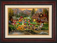 Disney Mickey and Minnie Rocky Mountain Round-Up Wall Art by Thomas Kinkade Studios Standard Number Canvas 18" x 27" Gallery Burl