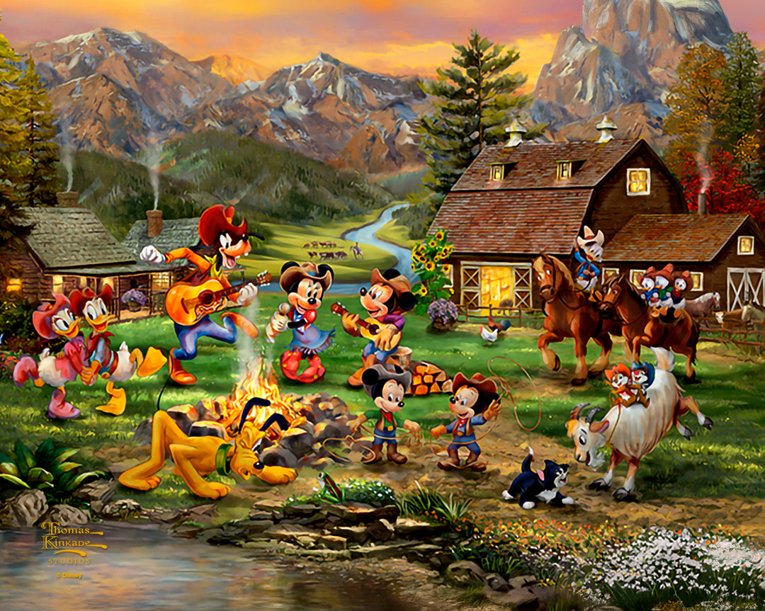 Disney Mickey and Minnie Rocky Mountain Round-Up Wall Art by