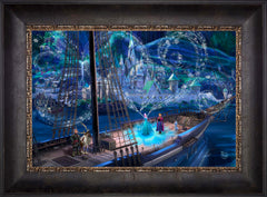Disney Frozen Love and Magic Wall Art by Thomas Kinkade Studios Standard Number Canvas 12" x 18" Cabernet