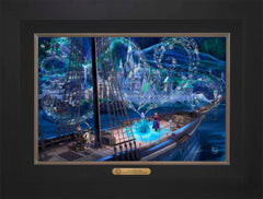 Disney Frozen Love and Magic Wall Art by Thomas Kinkade Studios Estate Edition Canvas 12" x 18" Modern Black
