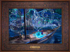 Disney Frozen Love and Magic Wall Art by Thomas Kinkade Studios Estate Edition Canvas 12" x 18" Gallery Bronze