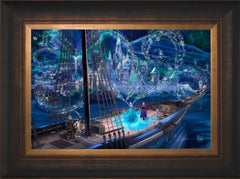 Disney Frozen Love and Magic Wall Art by Thomas Kinkade Studios Jewel Edition Canvas 12" x 18" Estate Bronze