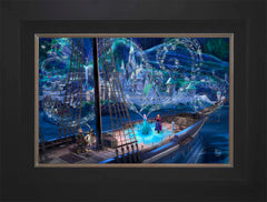Disney Frozen Love and Magic Wall Art by Thomas Kinkade Studios Jewel Edition Canvas 12" x 18" Modern Black