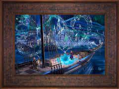 Disney Frozen Love and Magic Wall Art by Thomas Kinkade Studios Jewel Edition Canvas 12" x 18" Gallery Bronze