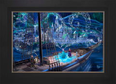 Disney Frozen Love and Magic Wall Art by Thomas Kinkade Studios Standard Number Canvas 18" x 27" Modern Black
