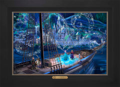Disney Frozen Love and Magic Wall Art by Thomas Kinkade Studios Estate Edition Canvas 18" x 27" Modern Black